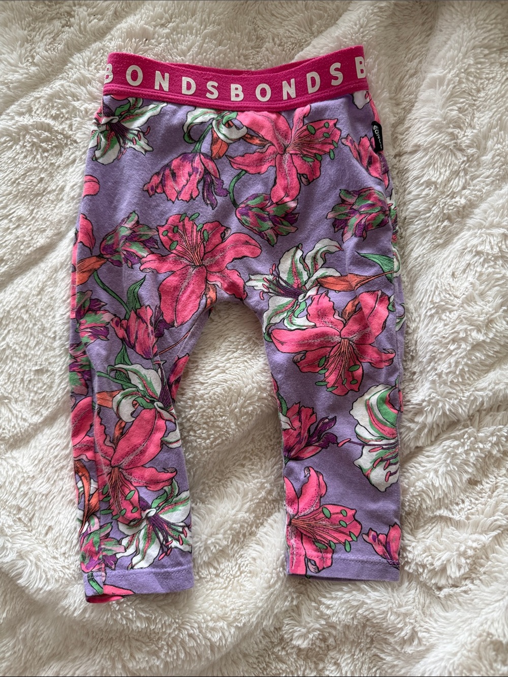 Bonds Purple Floral Leggings